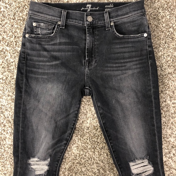 7 for All Mankind dark grey gwenevere ankle. - Picture 5 of 6